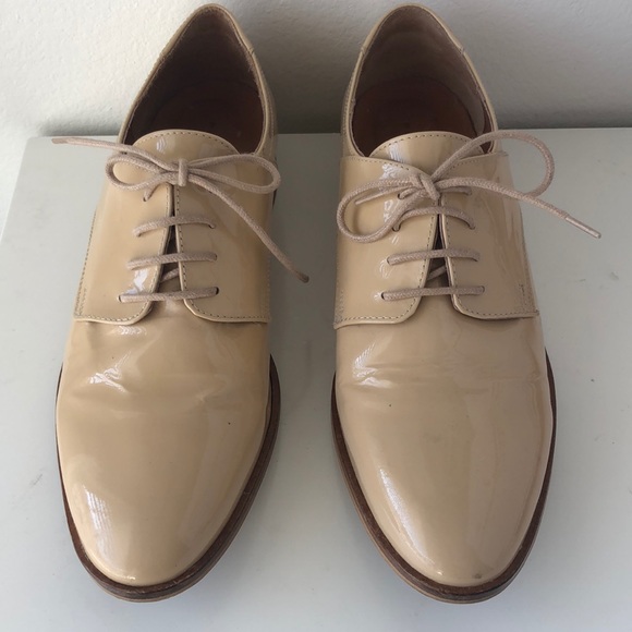 Pure Navy Shoes - LAST CHANCE Pure Navy Nude Patent Leather Oxford